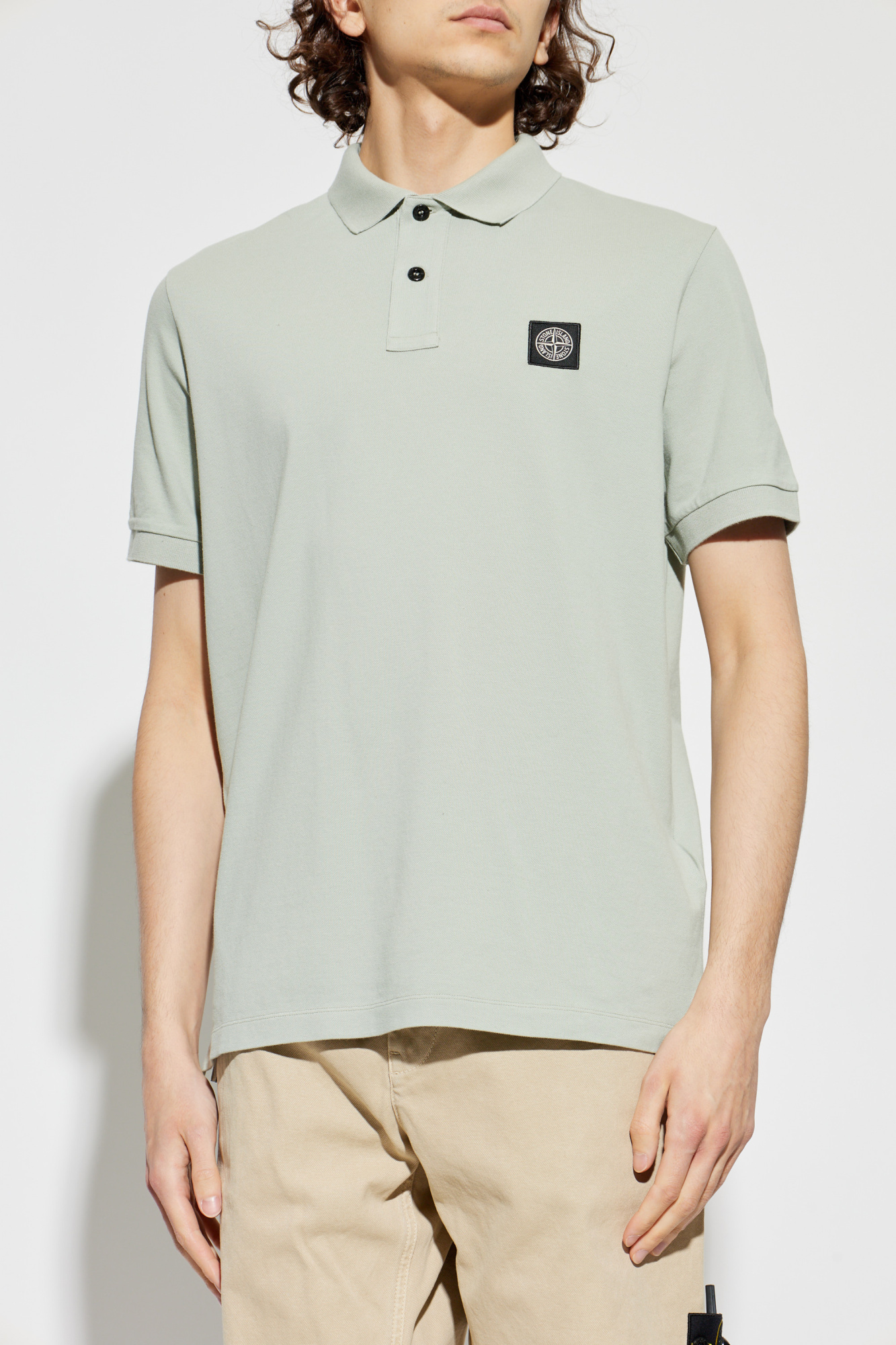 Stone Island Polo with logo patch | Men's | Vitkac